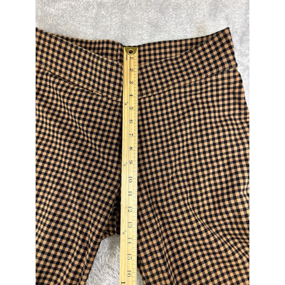 Lands' End starfish pants petite Large Brown/ Black check Slim Strait Leg 0739 - Picture 5 of 10